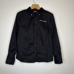 Harley Davidson Women's Sz 1W Black Screaming Eagle Long Sleeve Pearl Snap Shirt